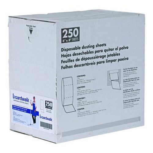 Boardwalk TrapEze Disposable Dusting Sheets, 8" x 125 ft, White, 250 Sheets/Roll, (582508)
