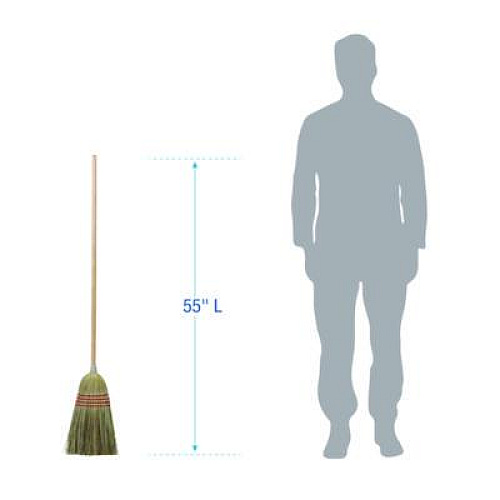 Boardwalk Cleaning Kit, Medium Blue Cotton/Rayon/Synthetic Head, 60" Natural/Yellow Wood/Metal Handle (CLEANKIT)