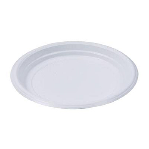 Boardwalk Hi-Impact Plastic Dinnerware, Plate, 9" dia, White, 500/Carton (PLTHIPS9WH)