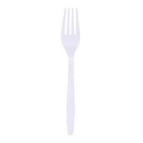Boardwalk Heavyweight Polypropylene Cutlery, Fork, Plastic, White, 1,000/Carton (FORKHWPPWH)