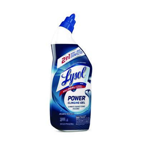 LYSOL Brand Disinfectant Toilet Bowl Cleaner, Atlantic Fresh, 24 oz Bottle, 9/Carton (98012)