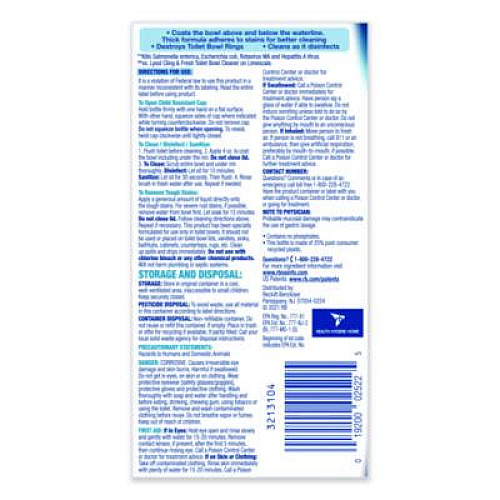 LYSOL Brand Disinfectant Toilet Bowl Cleaner, Atlantic Fresh, 24 oz Bottle (98012EA)