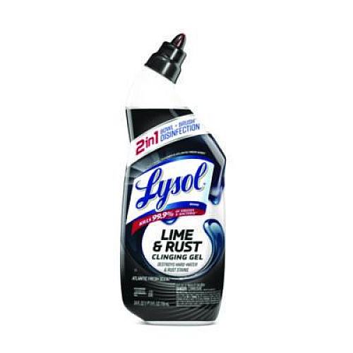 LYSOL Brand Disinfectant Toilet Bowl Cleaner w/Lime/Rust Remover, Atlantic Fresh, 24 oz, 9/Carton (98013)