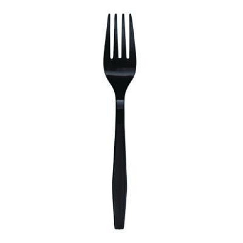 Boardwalk Heavyweight Polypropylene Cutlery, Fork, Plastic, Black, 1,000/Carton (FORKHWPPBLA)