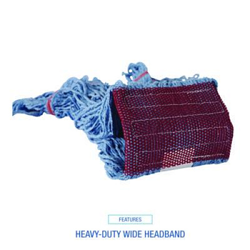 Boardwalk Cotton Mop Heads, Cotton/Synthetic, Large, Looped End, Wideband, Blue, 12/Carton (LM30311L)