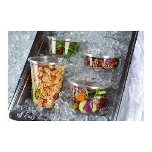 Eco-Products Renewable and Compostable Round Deli Containers, 16 oz, 4.63" Diameter x 3.06" h, Clear, Plastic, 50/Pack, 10 Packs/Carton (EPRDP16)