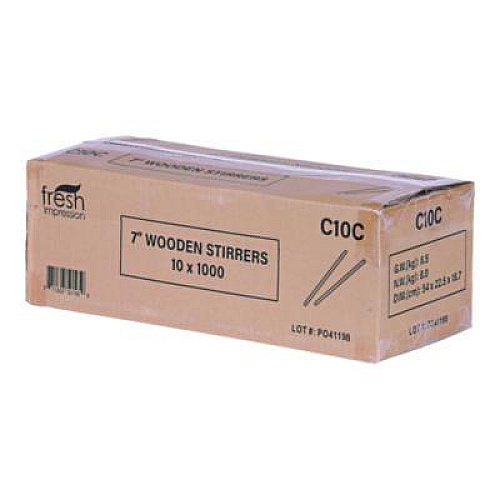 Eco-Products Wooden Stir Sticks, 7", 1,000/Pack, 10 Packs/Carton (NTSTC10CCT)
