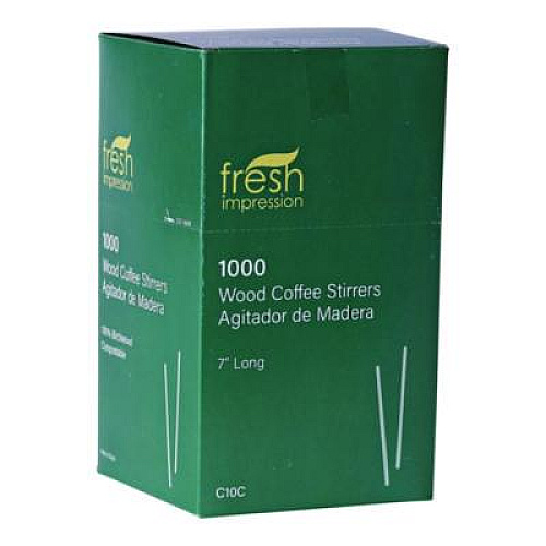 Eco-Products Wooden Stir Sticks, 7", 1,000/Pack, 10 Packs/Carton (NTSTC10CCT)