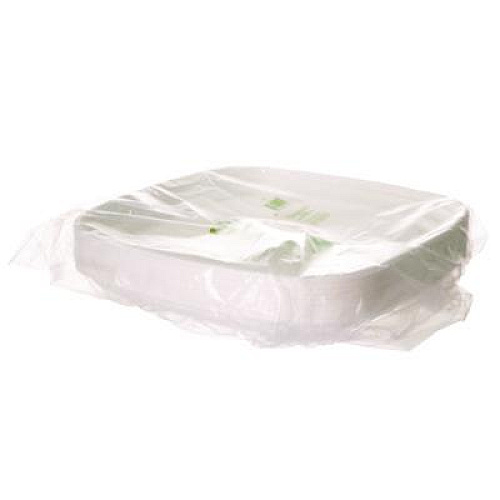 Eco-Products Regalia Renewable Sugarcane Tray, 9.06 x 14.37, White, Sugarcane, 100/Carton (EPSCTRS14NFA)