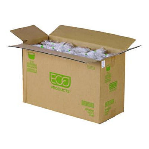 Eco-Products Round Deli Containers, 12 oz, 4.63" Diameter x 2.13" h, Clear, Plastic, 500/Carton (EPRDP12)