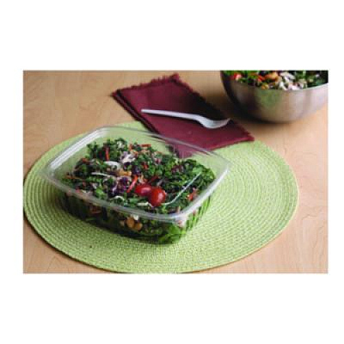 Eco-Products Renewable and Compostable Rectangular Deli Containers, 48 oz, 8 x 6 x 2, Clear, Plastic, 50/Pack, 4 Packs/Carton (EPRC48)