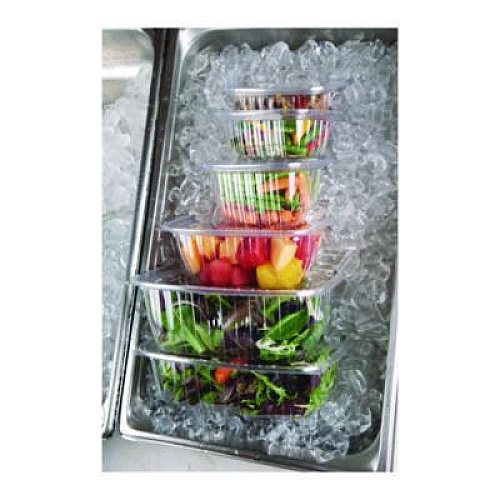 Eco-Products Renewable and Compostable Rectangular Deli Containers, 32 oz, 7.5 x 6.5 x 3, Clear, Plastic, 50/Pack, 4 Packs/Carton (EPRC32)