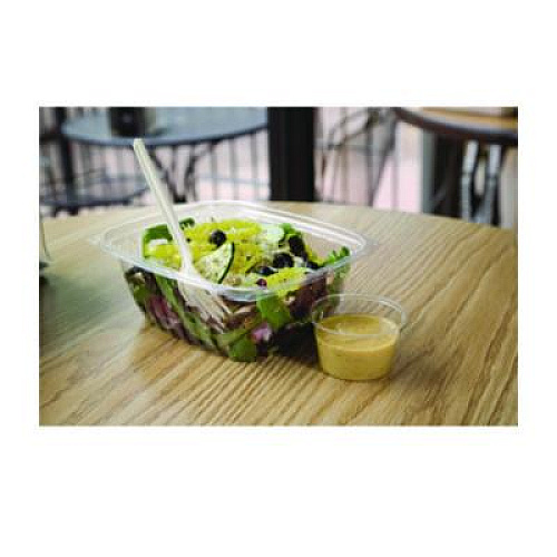Eco-Products Renewable and Compostable Rectangular Deli Containers, 32 oz, 7.5 x 6.5 x 3, Clear, Plastic, 50/Pack, 4 Packs/Carton (EPRC32)