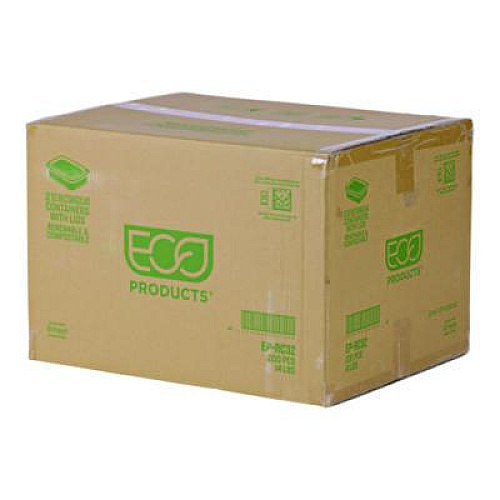 Eco-Products Renewable and Compostable Rectangular Deli Containers, 32 oz, 7.5 x 6.5 x 3, Clear, Plastic, 50/Pack, 4 Packs/Carton (EPRC32)