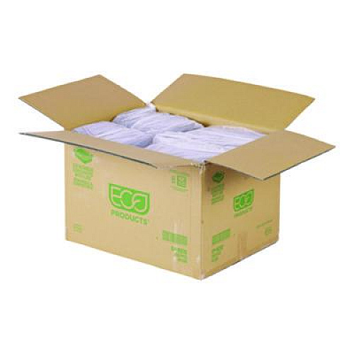Eco-Products Renewable and Compostable Rectangular Deli Containers, 32 oz, 7.5 x 6.5 x 3, Clear, Plastic, 50/Pack, 4 Packs/Carton (EPRC32)