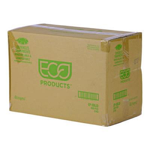 Eco-Products Renewable and Compostable Lids, Fits 24, 32 and 48 oz Salad Bowls, Clear, Plastic, 300/Carton (EPSBLID)