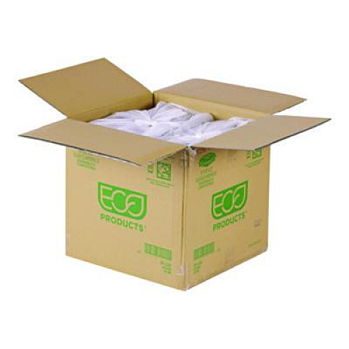 Eco-Products Renewable and Compostable Clear Clamshell Hinged Food Containers, 8 x 8 x 3, Plastic, 80/Pack, 2 Packs/Carton (EPLC81)