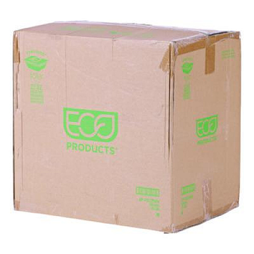 Eco-Products Vanguard Folia Renewable and Compostable Take-Out Container, 3 Compartments, 22 oz, 5.39 x 5.94 x 2, White, Sugarcane, 300/CT (EPFSC22NFA)