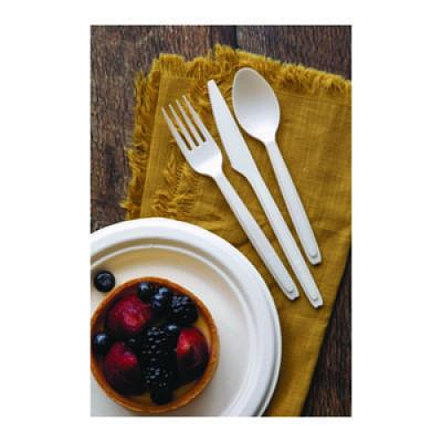 Eco-Products Cutlery for Cutlerease Dispensing System, Spoon, Plastic, White, 960/Carton (EPCE6SPWHT)