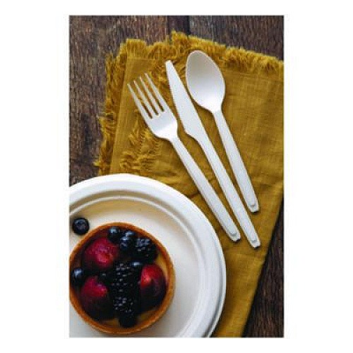 Eco-Products Cutlery for Cutlerease Dispensing System, Fork, Plastic, White, 960/Carton (EPCE6FKWHT)