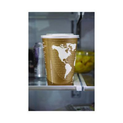 Eco-Products World Art Renewable and Compostable Food Container, 32 oz, 4.05" Diameter x 5.8" h, Tan, Paper, 25/Pack, 20 Packs/Carton (EPBSC32WA)