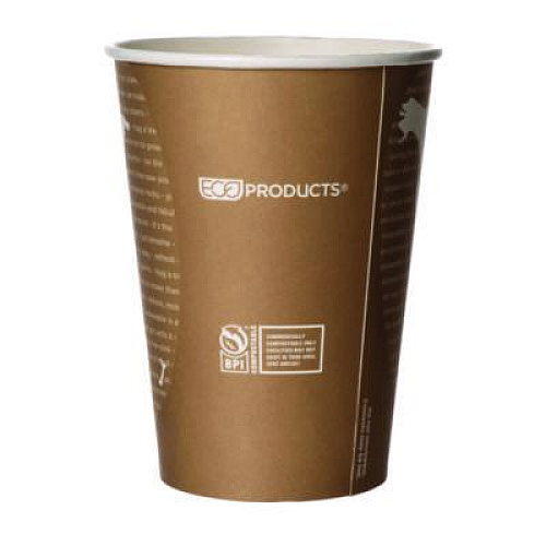 Eco-Products World Art Renewable and Compostable Food Container, 32 oz, 4.05" Diameter x 5.8" h, Tan, Paper, 25/Pack, 20 Packs/Carton (EPBSC32WA)