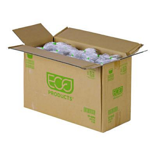Eco-Products Renewable and Compostable Round Deli Containers, 8 oz, Clear, Plastic, 50/Pack, 10 Packs/Carton (EPRDP8)