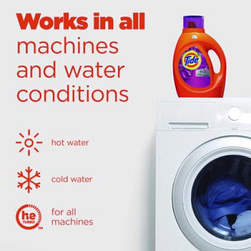 Tide Plus Febreze HE Liquid Laundry Detergent, Spring and Renewal, 84 oz Bottle (12237EA)