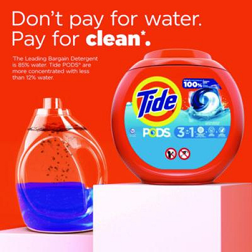 Tide PODS Laundry Detergent, HE Compatible, Clean Breeze, 36 oz Tub, 42 Pacs/Tub (00998EA)