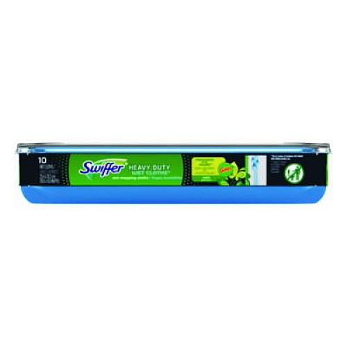 Swiffer Heavy-Duty Wet Refill Cloths, 8 x 10, Gain Original Scent, White, 10 Cloths/Tub (76471)