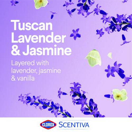 Clorox Scentiva Bleach Free Cleaning Wipes, 7.75 x 7, Tuscan Lavender and Jasmine, 75/Canister (60040)