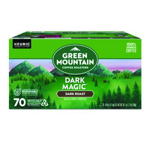 Green Mountain Coffee Dark Magic Extra Bold Coffee K-Cups, Regular, 70/Box (5000373740)