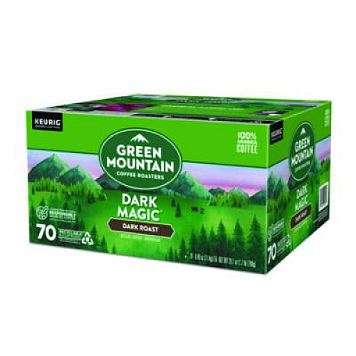 Green Mountain Coffee Dark Magic Extra Bold Coffee K-Cups, Regular, 70/Box (5000373740)