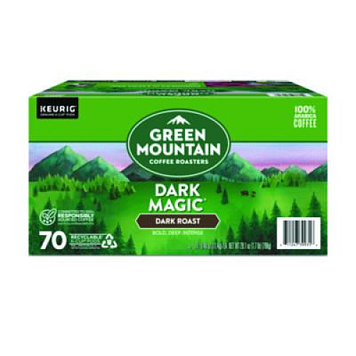 Green Mountain Coffee Dark Magic Extra Bold Coffee K-Cups, Regular, 70/Box (5000373740)