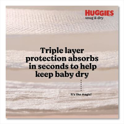 Huggies Snug and Dry Diapers, Size 5, 27+ lbs, 136/Carton (56458)