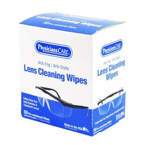 PhysiciansCare Lens Cleaning Wipe, 5 x 7, 50/Box (91294)