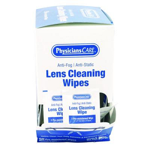 PhysiciansCare Lens Cleaning Wipe, 5 x 7, 50/Box (91294)