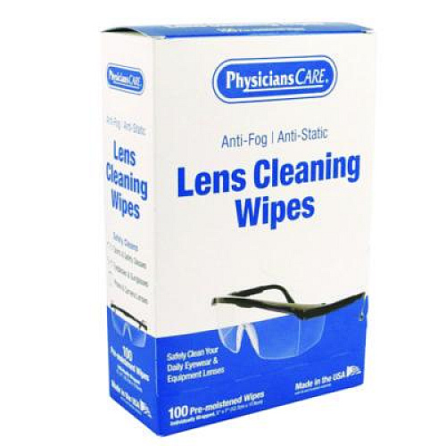 PhysiciansCare Lens Cleaning Wipe, 5 x 7, 100/Box (91295)