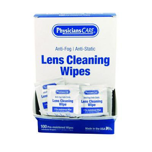 PhysiciansCare Lens Cleaning Wipe, 5 x 7, 100/Box (91295)