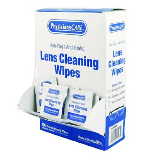 PhysiciansCare Lens Cleaning Wipe, 5 x 7, 100/Box (91295)