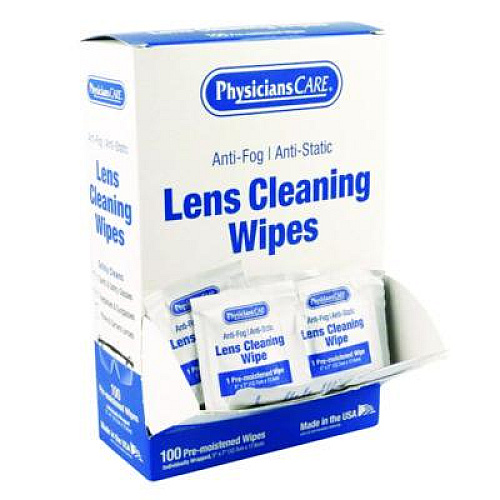 PhysiciansCare Lens Cleaning Wipe, 5 x 7, 100/Box (91295)