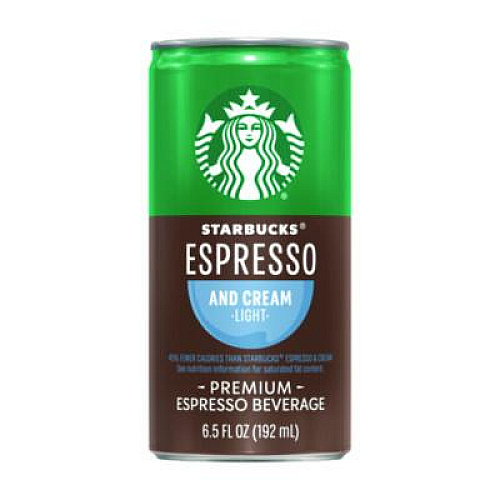 Starbucks Cold Brew Coffee, Espresso and Cream Light, 6.5 oz Can, 24/Carton (PEP04517)