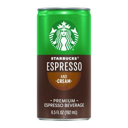 Starbucks Cold Brew Coffee, Doubleshot Espresso and Cream, 6.5 oz Can, 24/Carton (PEP10451)
