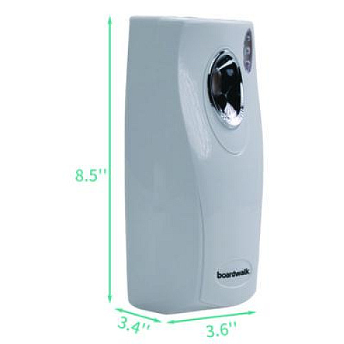 Boardwalk Classic Metered Air Freshener Dispenser, 4" x 3" x 9.5", White (908)