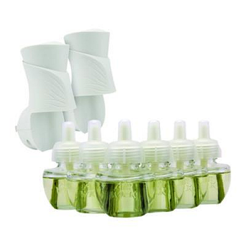 Air Wick Plug-in Scented Oil Starter Kit, Fresh Linen, 0.67 oz, 8/Pack (01914CT)