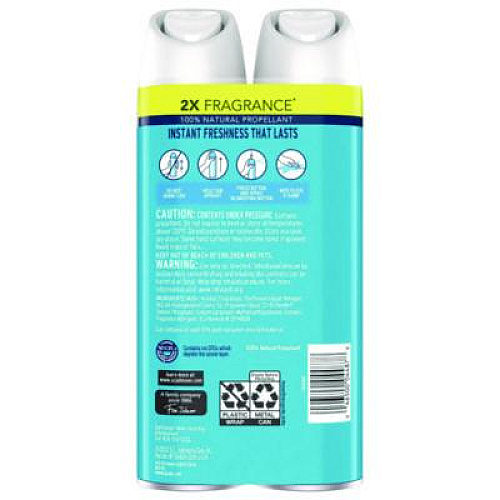 Glade Air Freshener, Aqua Waves Scent, 8.3 oz Aerosol Spray, 2/Pack (357471)