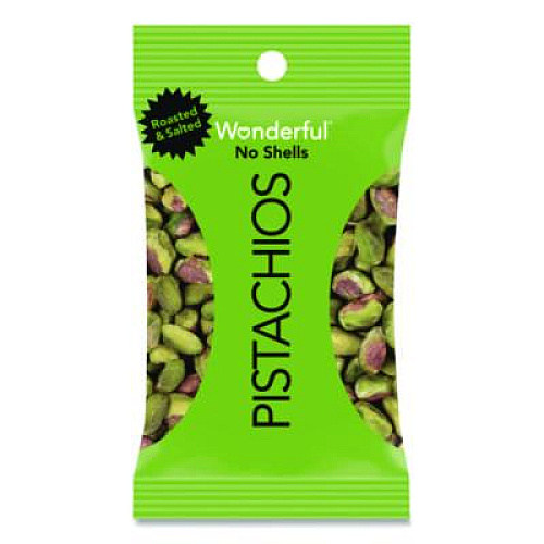 Wonderful No Shells Roasted and Salted Pistachios Variety Pack, Assorted Flavors, 0.75 oz Bag, 24/Carton (PAR70086)