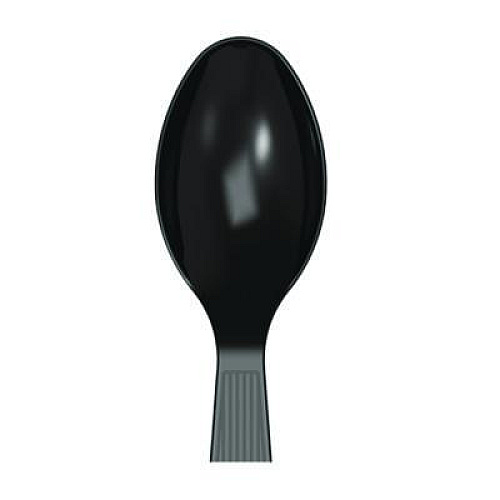Dixie Mediumweight Polystyrene Wrapped Cutlery, Spoon, Plastic, Black, 1,000/Carton (TM53C1)