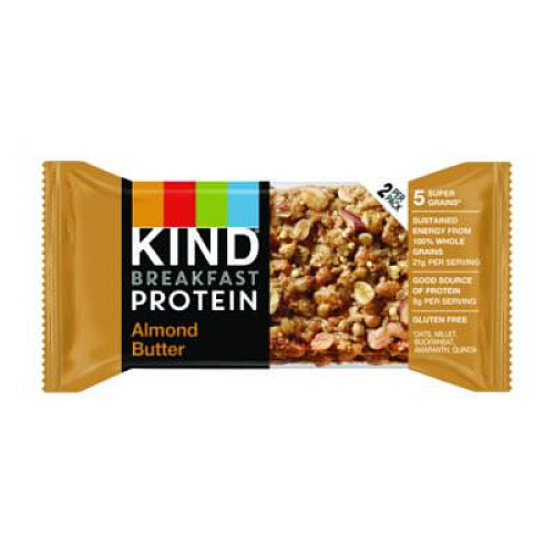 KIND Breakfast Protein Bars, Almond Butter, 1.76 oz Two-Bar Packs, 6/Box (PHW41935)