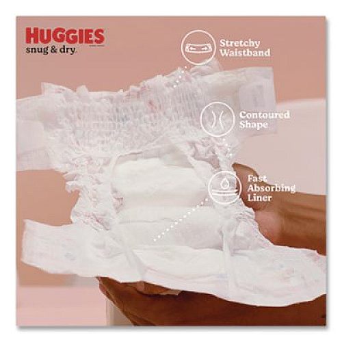 Huggies Snug and Dry Diapers, Size 3, 16 lbs to 28 lbs, 168/Carton (56456)